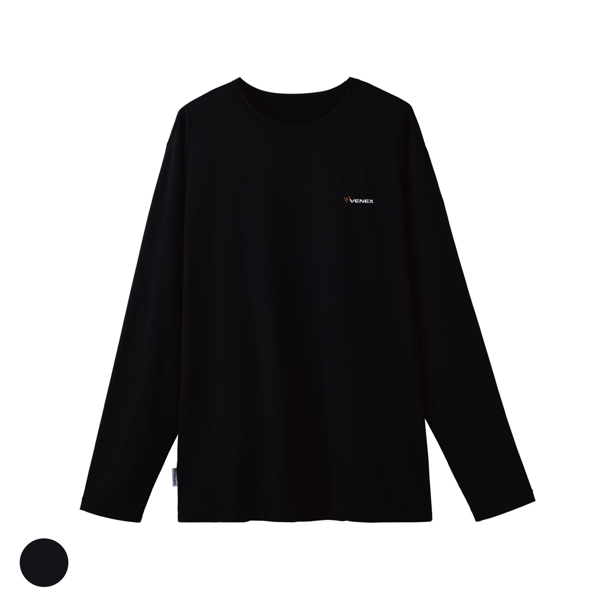 VENEX ブラック ロングスリーブ Tシャツ メッシュ VENEX ブラック ロングスリーブ Tシャツ メッシュ ベネクス