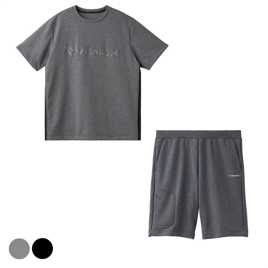 Venex 半袖 ハーフパンツ 上下 2点セット 新品 VENEX リカバリーウェア ベネクス メンズ 上下セット 半袖 T