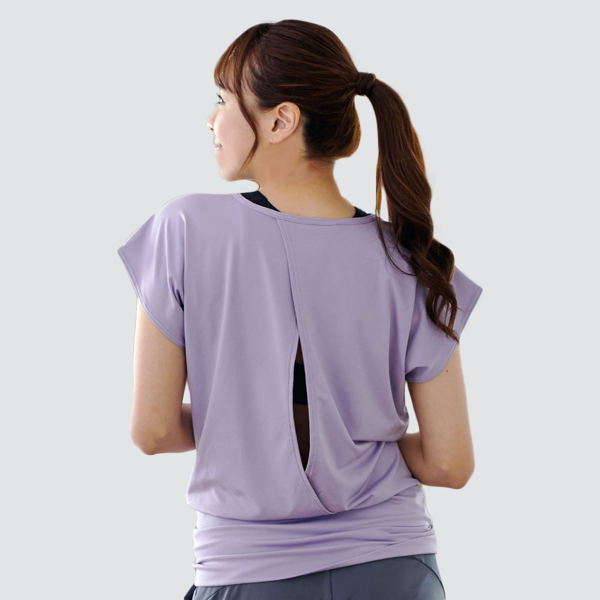 suria M 薄紫 ヨガウェア バックオープン VENEX公式オンラインストア リカバリー ヨガウェア バック