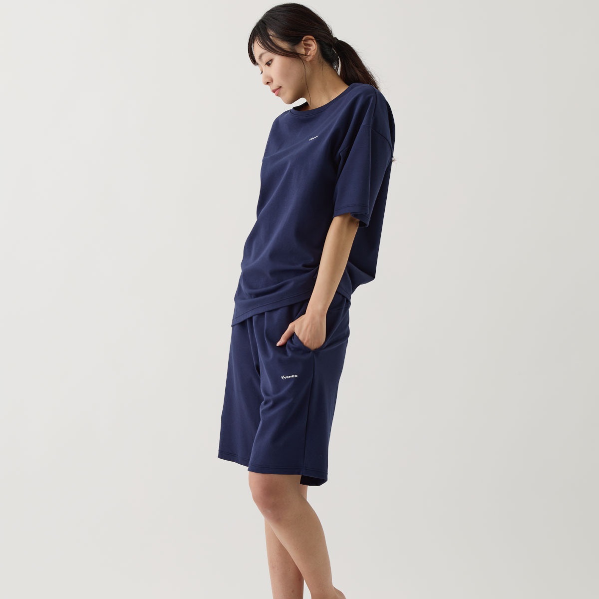 【新品】VENEX ベネクス コンフォートポンチ 半袖Tシャツ ネイビー XL コンフォートポンチ ショートハーフ セットアップ ユニセックス