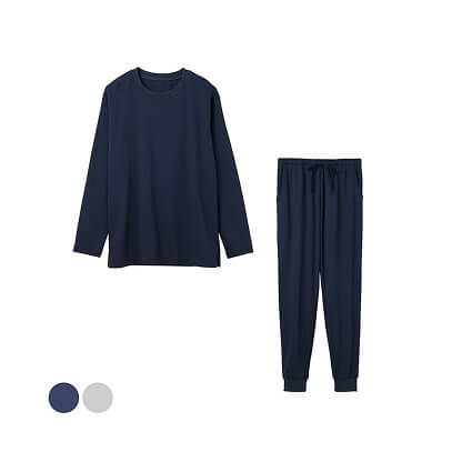 【秋冬限定】コンフォートタッチ クルーネック長袖 ジョガーパンツ 上下セット メンズ