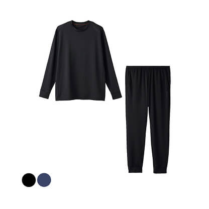 スタンダードドライ＋ 【一般医療機器】 ロングスリーブクルーネック ジョガーパンツ 上下セット メンズ