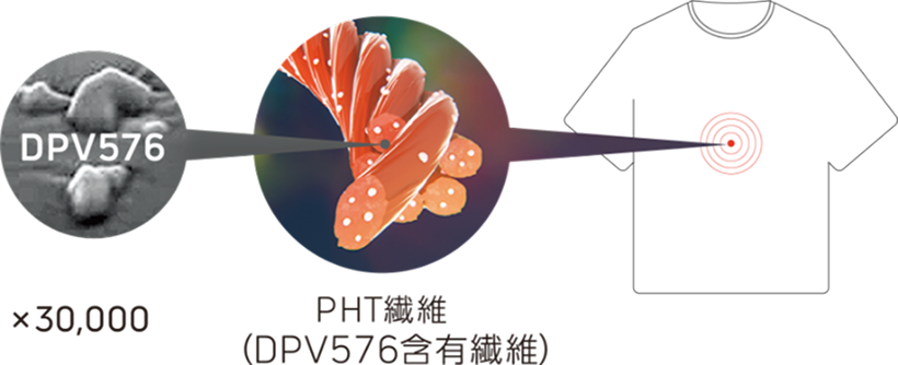 秘密は、世界でただひとつの特殊繊維素材PHT