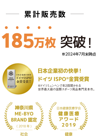 累計販売数180万突破！　日本企業初の快挙！ドイツISPO金賞受賞